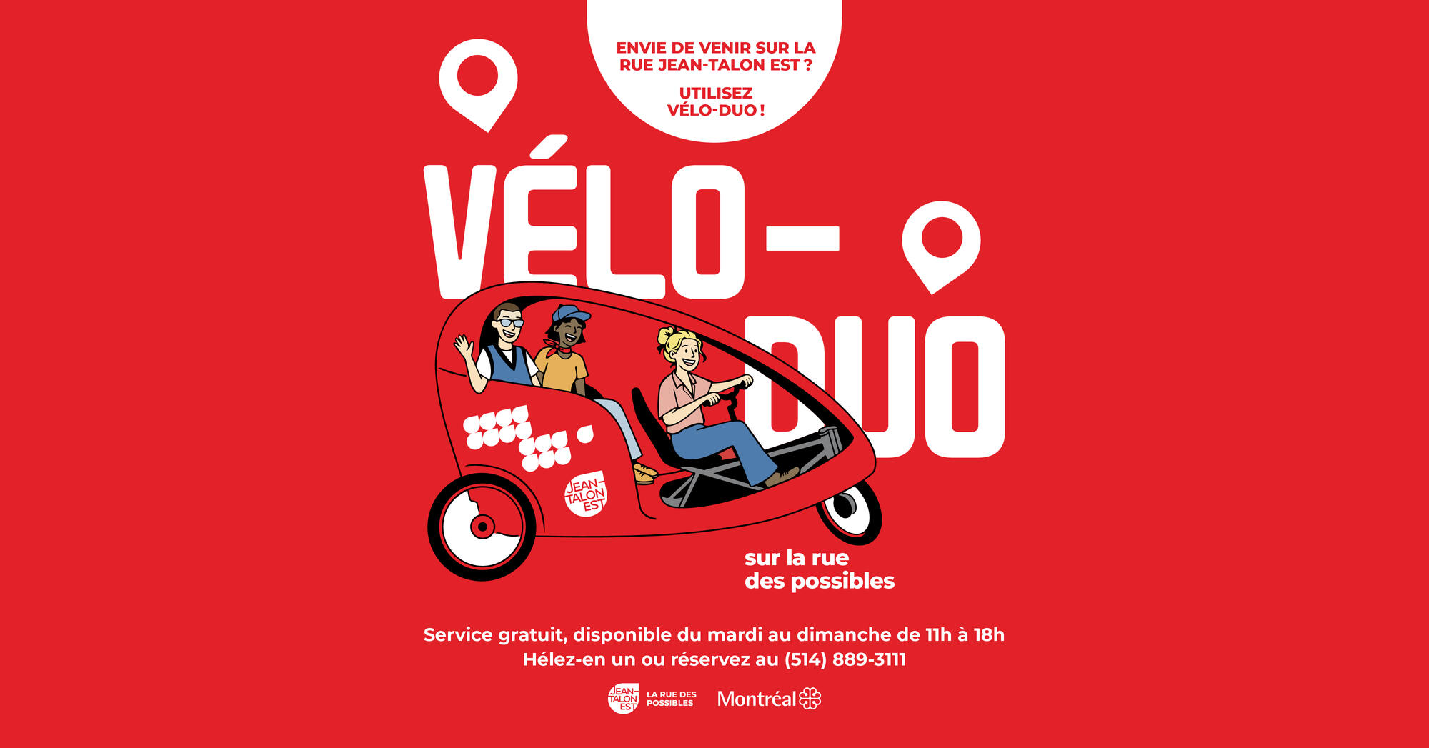 La rue Jean-Talon Est pleinement accessible avec Vélo Duo!