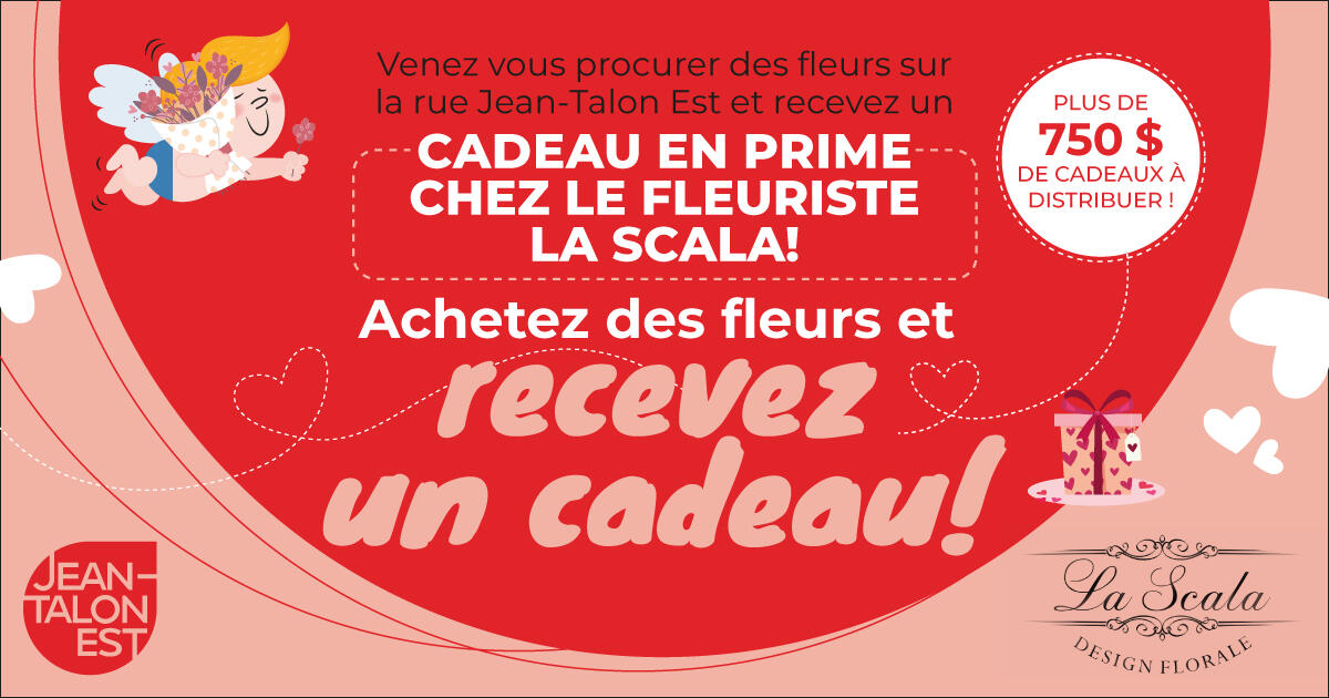 Vente de fleurs avec distribution de cadeaux